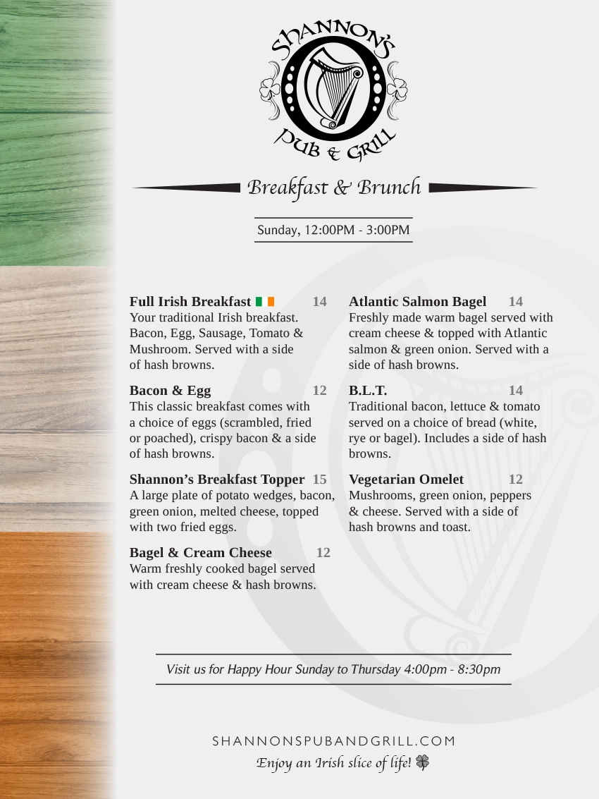 Breakfast Menu
